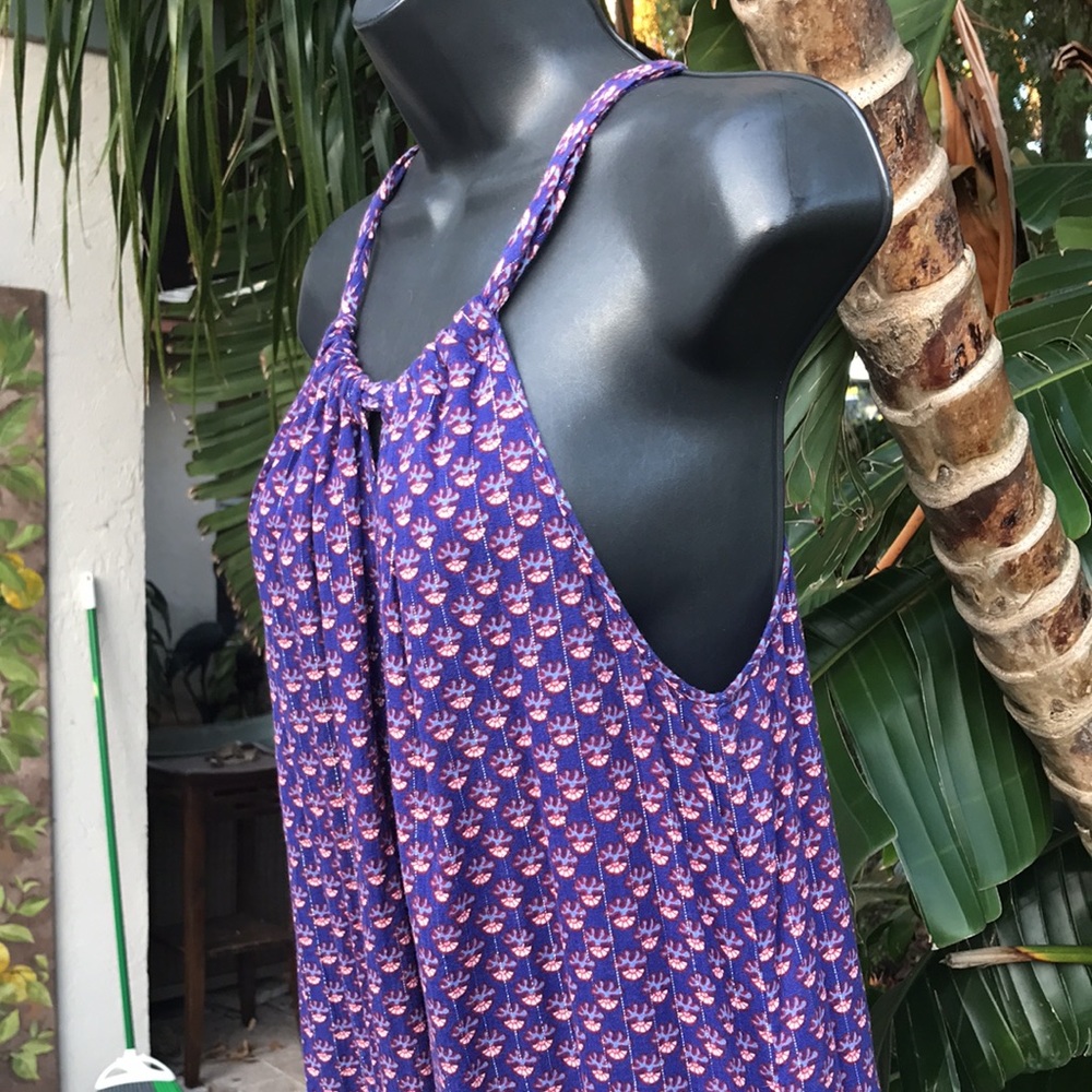 Bcbg Drop Waist Block Print Halter Column Dress - image 3